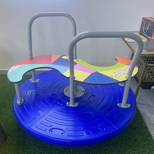 Children's powerless merry-go-round Safety swivel seat with railing High quality outdoor equipment multi-person swivel chair