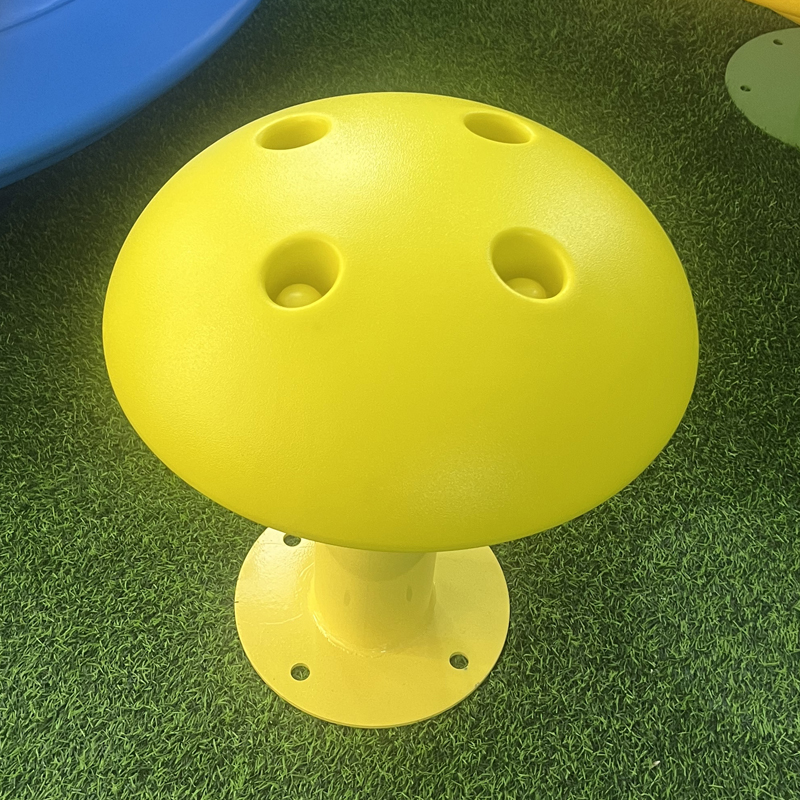 Plastic Mushroom Swivel Chair for Kids: Outdoor Park and Backyard Playground Set with Rotating Seats for Gardening and Play