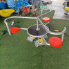 High-quality children's spring seesaw with safety guards, designed for outdoor playground equipment.