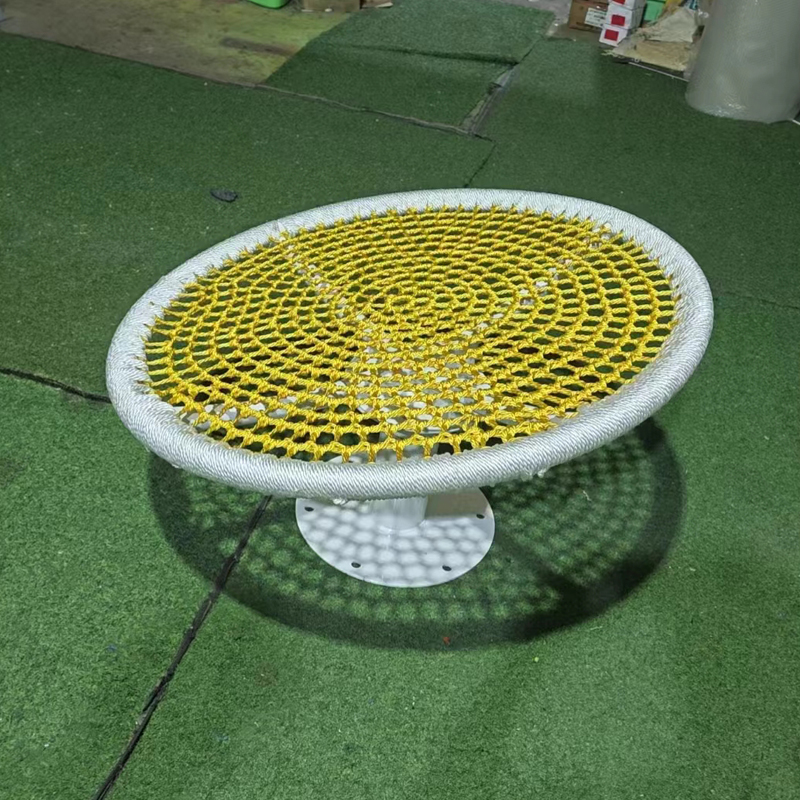 High-quality Colorful Children's Plastic Swivel Chair Outdoor Playground Equipment Mini Carousel