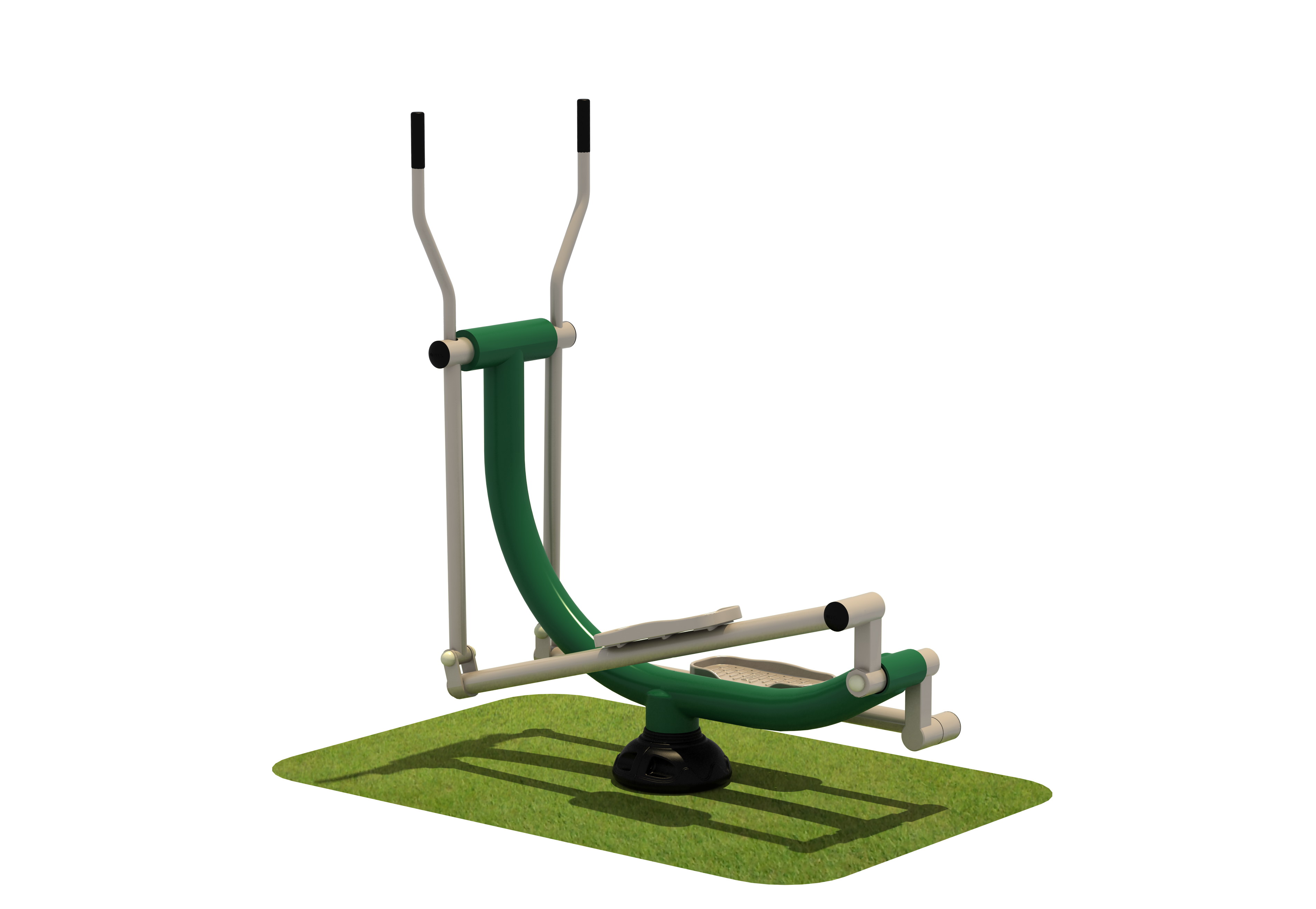 Outdoor Dual-User Elliptical Trainer for Public Fitness