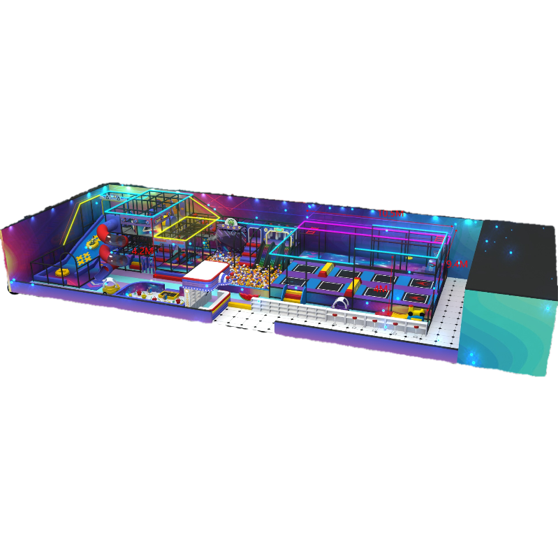 New Design Commercial Amusement Park Kids Play Equipment Indoor Playground with Gymnastics Trampoline