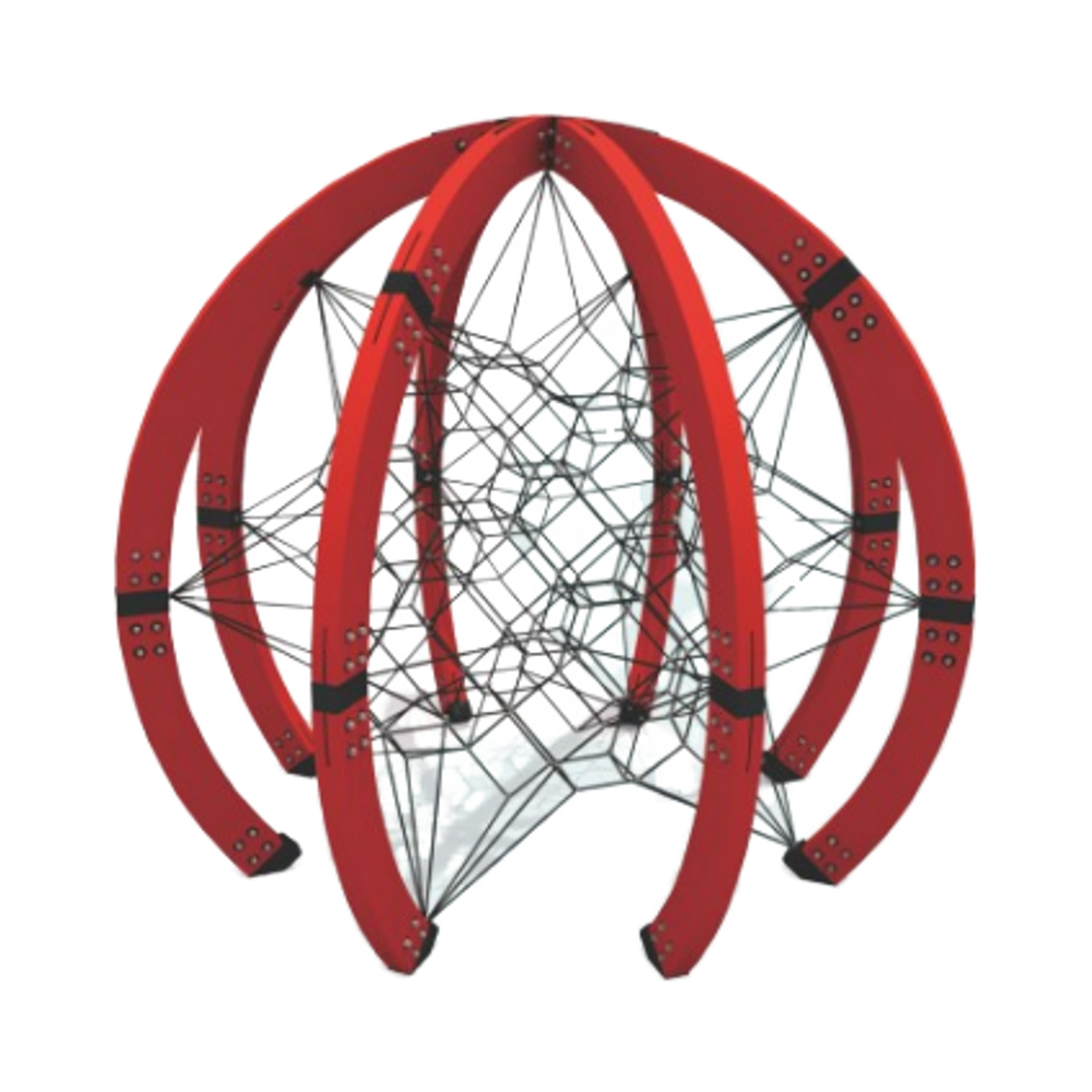 Outdoor Kids Round Ball Rope Climbing Net Structure Durable Public Use Playground Equipment