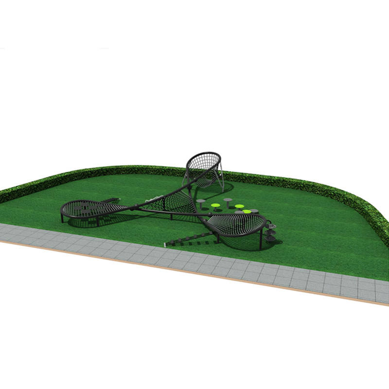 2025 New Climbing Net Outdoor Structure Playground Climber Frame With Various Play Elements Stainless Steel Play Set Equipment