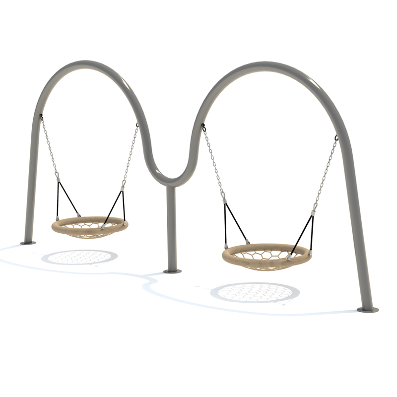 High-quality Children's Outdoor Metal Swing Set, Three-person Seat, Circular Swing, Large Outdoor Amusement Equipment