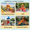 Outdoor Playground Set Stainless Steel Metal Slide Safety Preschool PE Board Park Equipment Fun Amusement for Kids Children