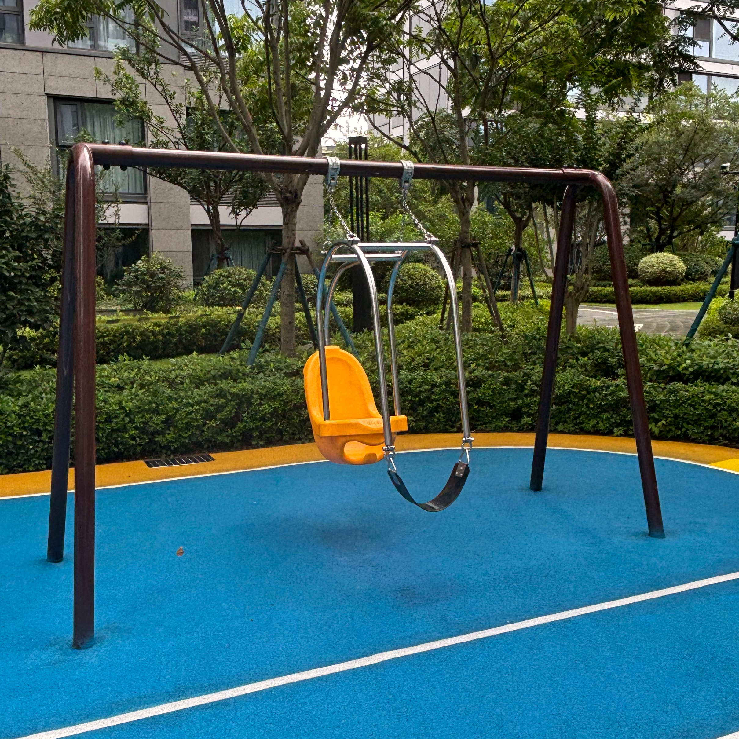 Durable Outdoor Double Swing Set for Park and Community Use