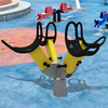 Outdoor Playground Seesaw Play Equipment.360 Degree Rotating Sturdy Seesaw.4 People Rotating Children's Seesaw