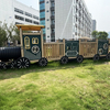 Children's Playground High Quality Custom Outdoor Non-powered Train PE Board Playhouse.