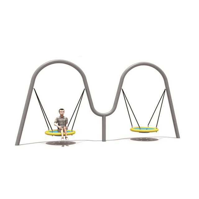 Outdoor Durable Double Flying Saucer Swing Chair Garden Swing Playground Equipment for Children and Adults
