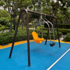 Customizable double swing for kindergartens, parks and playgrounds.