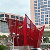 Red Rope Net Adventure Ship for Kids Custom Climbing and Balance Play Structure for Outdoor Playgrounds and Themed Parks Entertainment