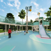 Commercial Children Large Outdoor Playground Design Climbing Slide Combination for Kindergarten or School Play Area sports park Plastic Slide