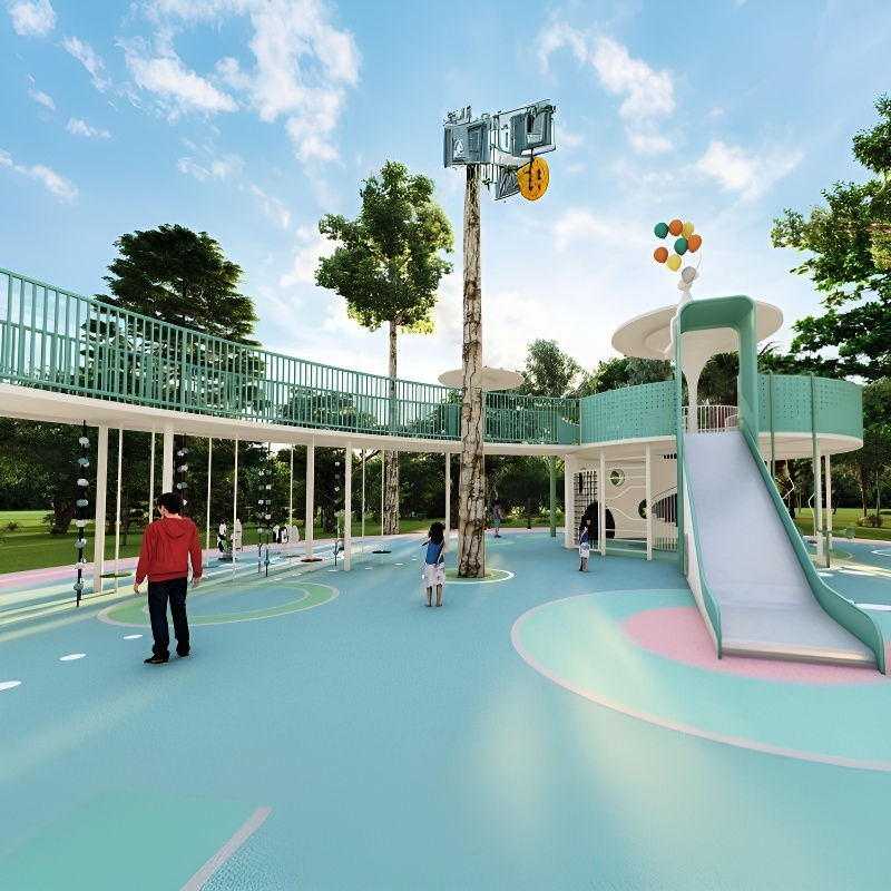 Commercial Children Large Outdoor Playground Design Climbing Slide Combination for Kindergarten or School Play Area sports park Plastic Slide