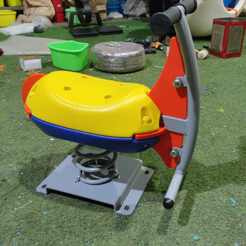 Factory Direct Sales Baby Rocking Spring Horse for Kids Indoor and Outdoor Amusement Park Plastic Seat