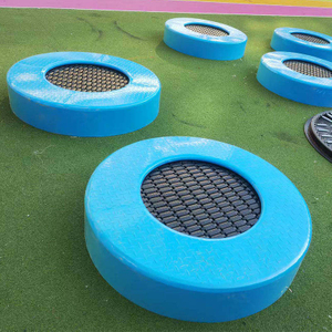 Outdoor Commercial-Grade Circular Trampoline Playground colorful