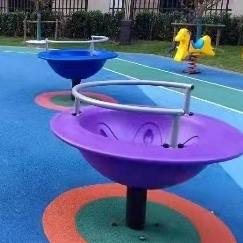 Large Bowl Armrest Swivel Chair High Quality Metal Child Swivel Seat Commercial Outdoor Playground Equipment Children's Carousel