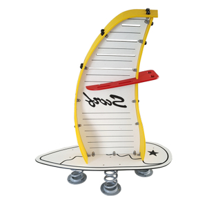 High-quality New Children's Spring Horse PE Sailboat Shake Outdoor Playground Seesaw Play Equipment.