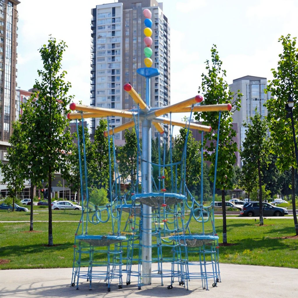 Children's Outdoor Adventure Climbing Frames for Physical Training in Amusement Parks Rope Challenge Game KidsClimbing Equipment