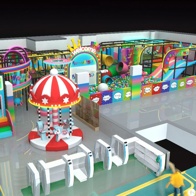 Multiple Styles Adventure Soft Play Area Kids Equipment Commercial Children Indoor Playground Set With Big Slides