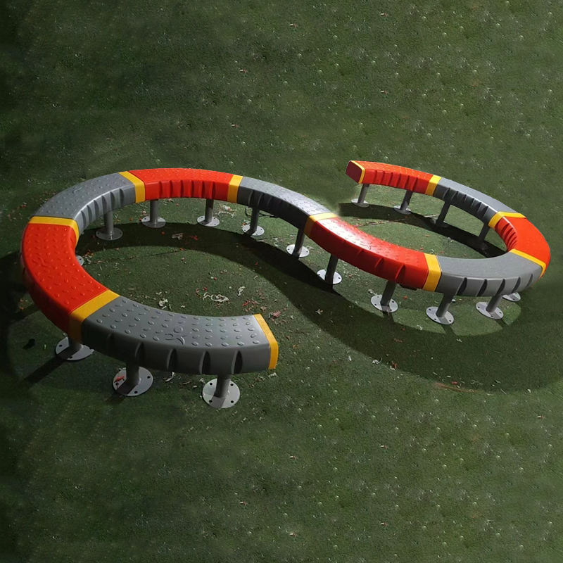Children's Outdoor Sensory Training Equipment Set S Balance Canoe Bridge Play Equipment Used in Parks School Playgrounds