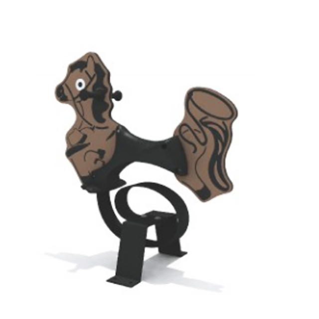 Factory Direct Sale Safe and Sturdy Children's Spring Wooden Horse Animal Shape PE Board Preschool Spring Horse Rider