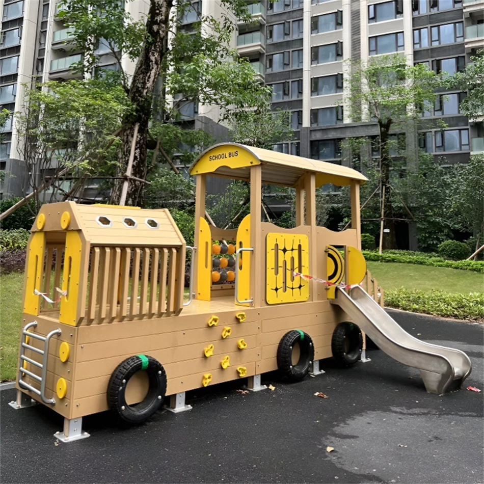 Train Slide Playhouse for Kids Toddler Outdoor Amusement Equipment for Home School Park Backyard Playground