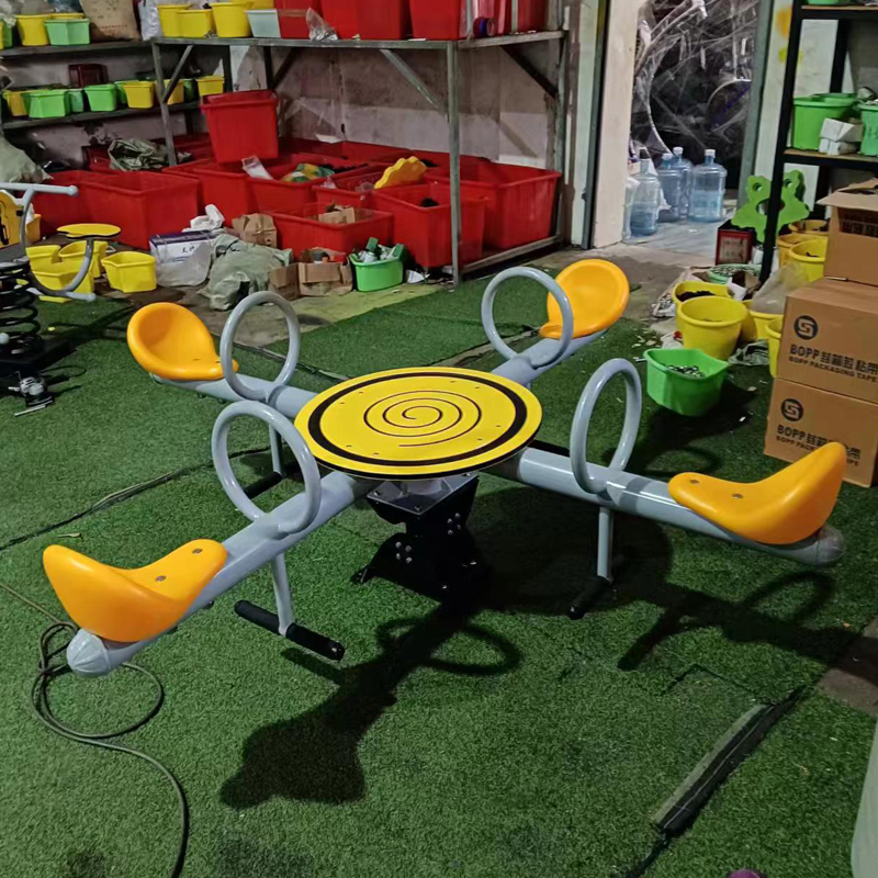 High-quality Children's Outdoor Four Seat Spring Seesaw Park Community Backyard Playground Equipment Fun Product