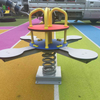 Customized Outdoor Playground Four Seater Children Spring Plastic Seesaw Carousel Play Equipment