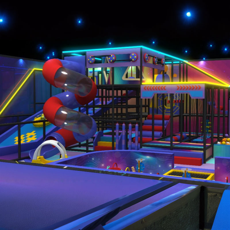 New Design Commercial Amusement Park Kids Play Equipment Indoor Playground with Gymnastics Trampoline
