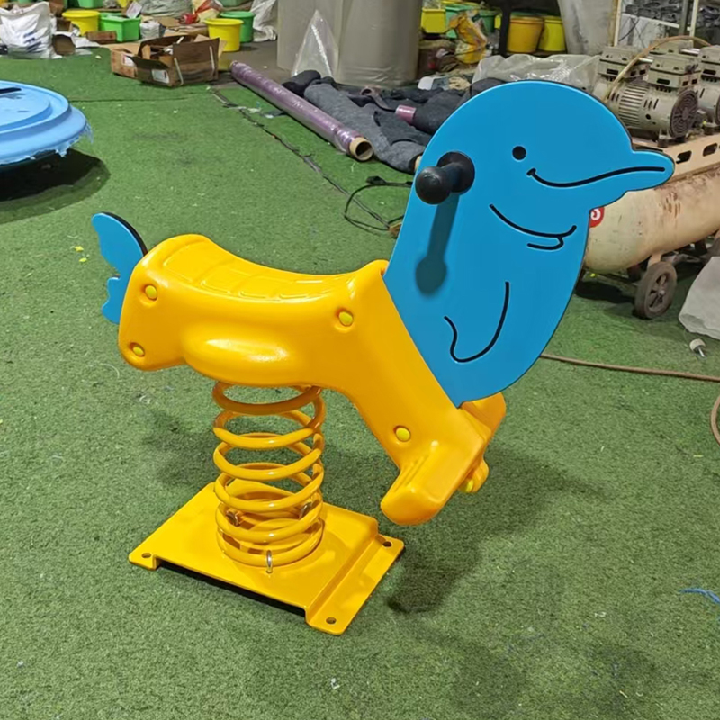 Outdoor Playground Equipment - Funny Kids Spring Rider RE Board Plastic Rocking Horse Game