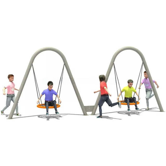 Outdoor Durable Double Flying Saucer Swing Chair Garden Swing Playground Equipment for Children and Adults
