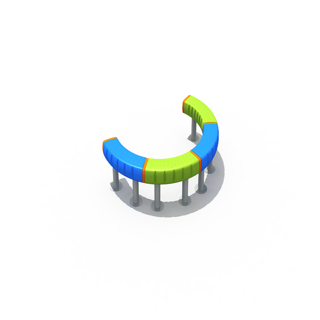 Outdoor Playground Semi-circle Single Plank Bridge for Training Children's Balance and Sensory Abilities