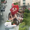 Red Rope Net Adventure Ship for Kids Custom Climbing and Balance Play Structure for Outdoor Playgrounds and Themed Parks Entertainment