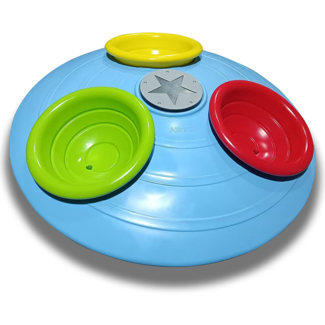 Outdoor Kids Playground Equipment Swivel Seat Three-person Flying Saucer Turntable Kids Gardening Toys Games