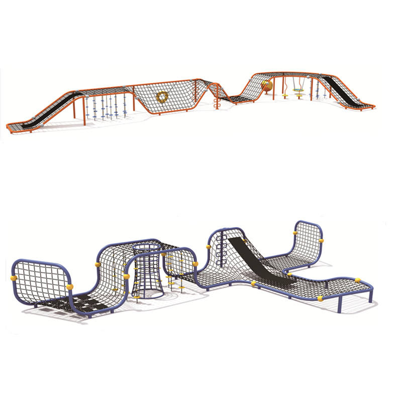 GYM High Capacity Quality Large Strong Rope Frame Children's Outdoor Playground Equipment Climbing Rope Course