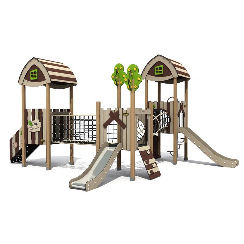 Interesting Design Large Outdoor Children's Playground with Metal and Plastic Slide for School and Adventure Park Garden Games