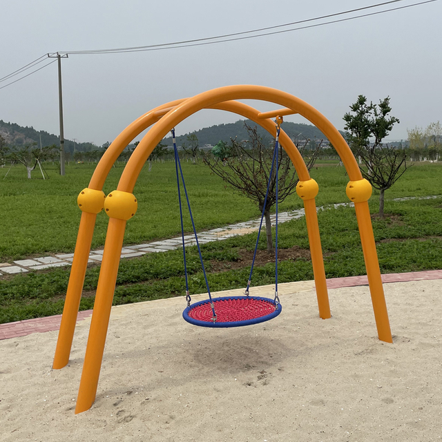 Outdoor Wave-Shaped Swing Set with Multiple Seats