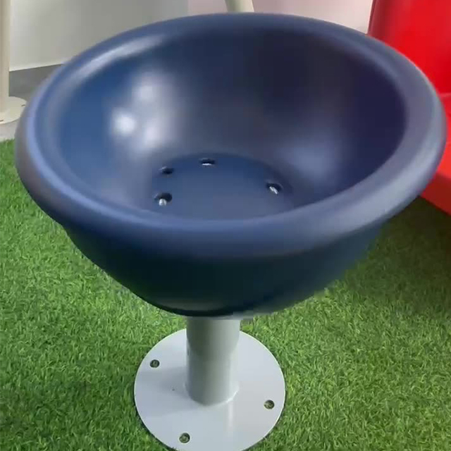 Outdoor LLDPE plastic carousel, multi-color children's small bowl rotating chair, commercial indoor playground equipment