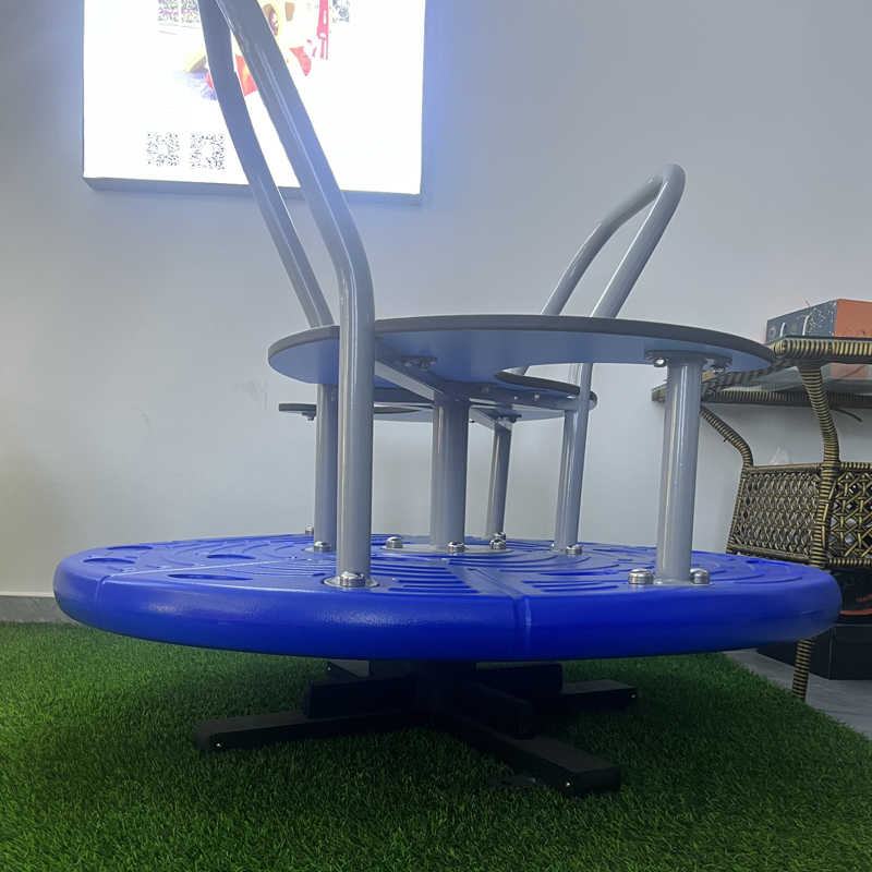 Children's powerless merry-go-round Safety swivel seat with railing High quality outdoor equipment multi-person swivel chair