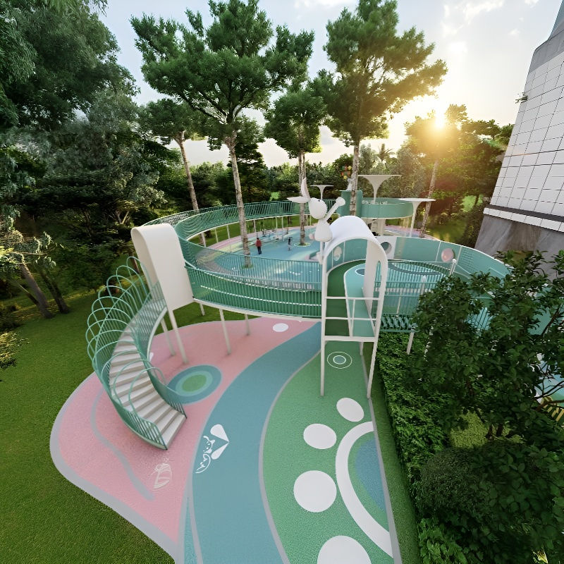 Commercial Children Large Outdoor Playground Design Climbing Slide Combination for Kindergarten or School Play Area sports park Plastic Slide