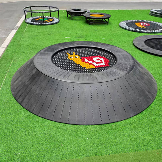 Freestanding Elevated Outdoor Trampoline Playground