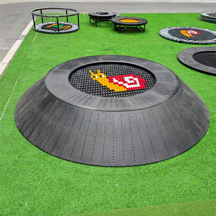 Freestanding Elevated Outdoor Trampoline Playground