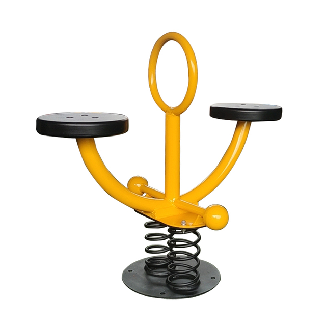 High-quality Kindergarten Two-seater Spring Rider Outdoor Children's Plastic Seesaws Playground Equipment