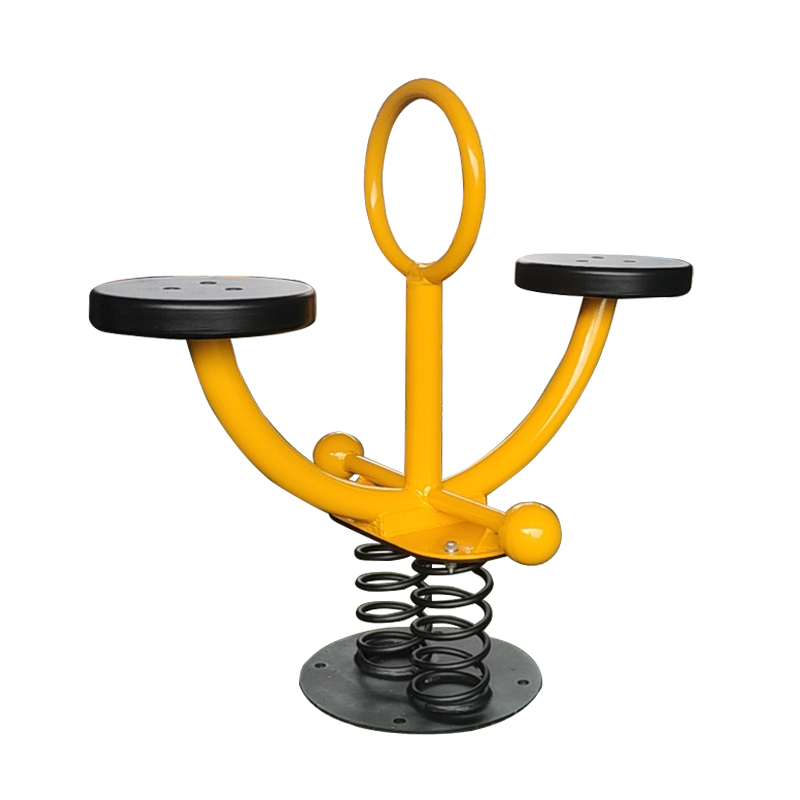 High-quality Kindergarten Two-seater Spring Rider Outdoor Children's Plastic Seesaws Playground Equipment
