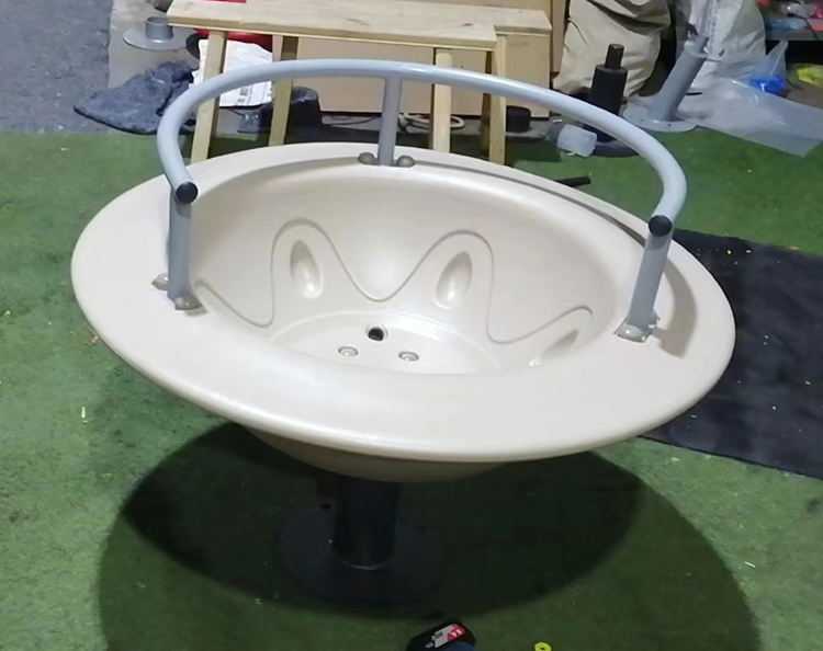 Large Bowl Armrest Swivel Chair High Quality Metal Child Swivel Seat Commercial Outdoor Playground Equipment Children's Carousel