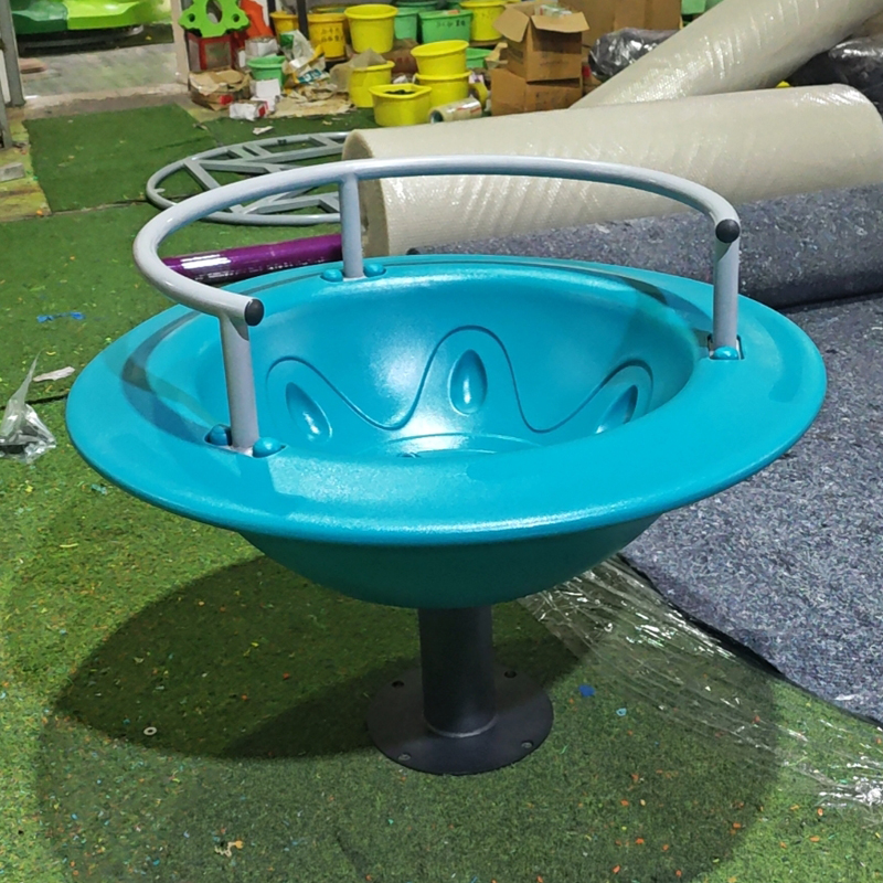 Large Bowl Armrest Swivel Chair High Quality Metal Child Swivel Seat Commercial Outdoor Playground Equipment Children's Carousel