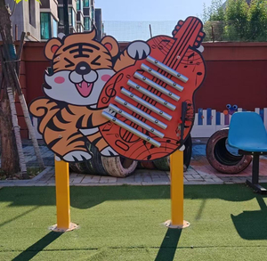 Outdoor Musical Percussion Set with Interactive Play Panel