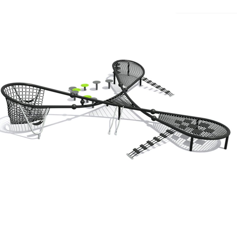 2025 New Climbing Net Outdoor Structure Playground Climber Frame With Various Play Elements Stainless Steel Play Set Equipment