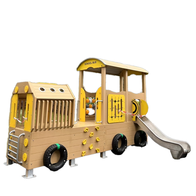 Train Slide Playhouse for Kids Toddler Outdoor Amusement Equipment for Home School Park Backyard Playground